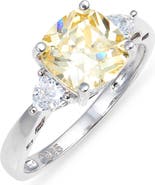 Nordstrom Cushion Cut Cubic Zirconia 3-Stone Ring
