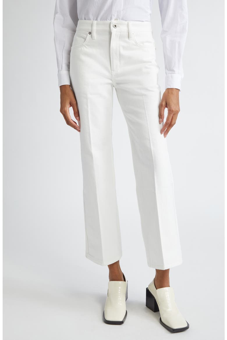 Crop Flare Leg Jeans, Main, color, OPTIC WHITE