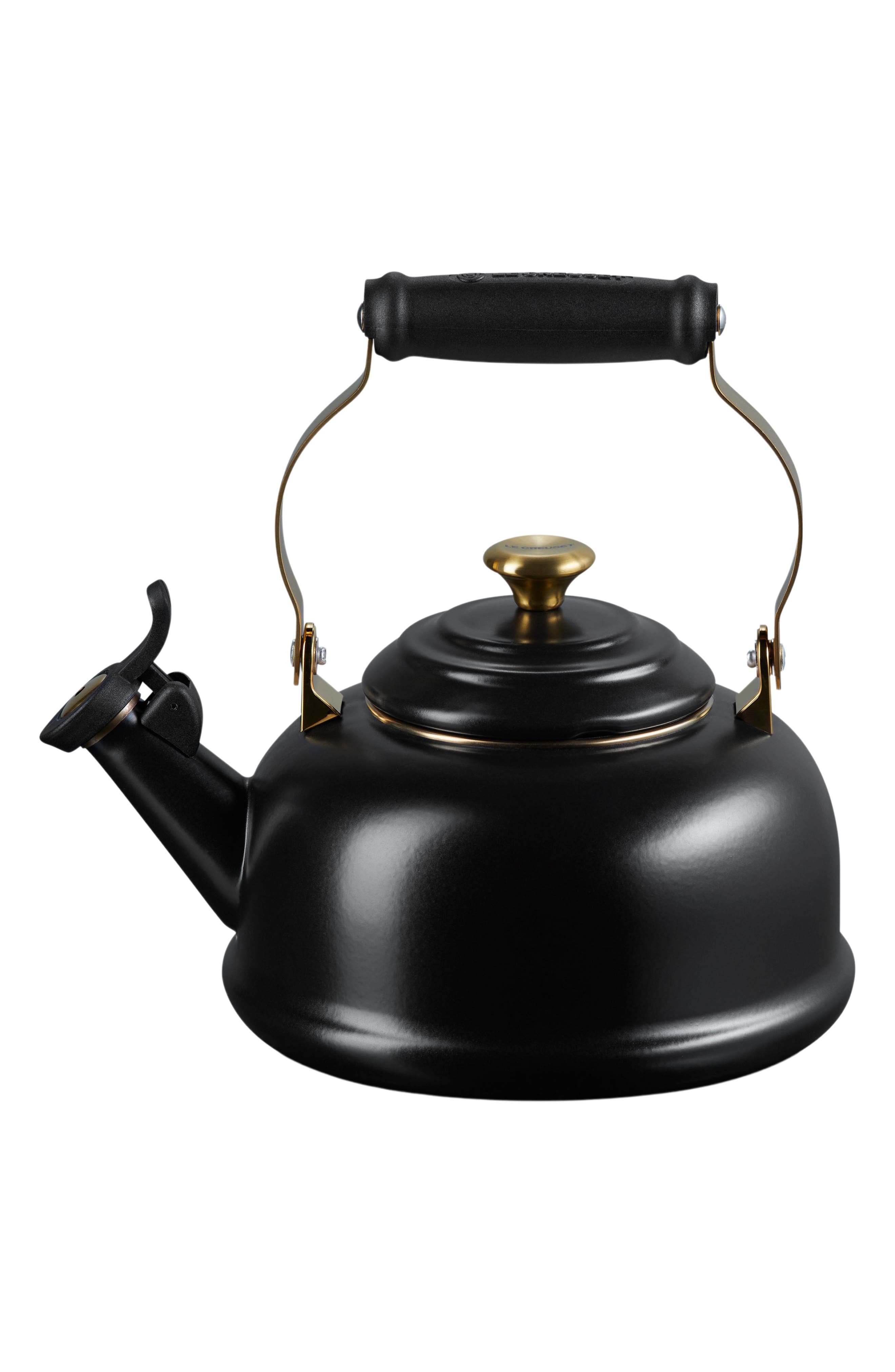 Le Creuset Noël Collection Whistling Tea Kettle in Licorice 