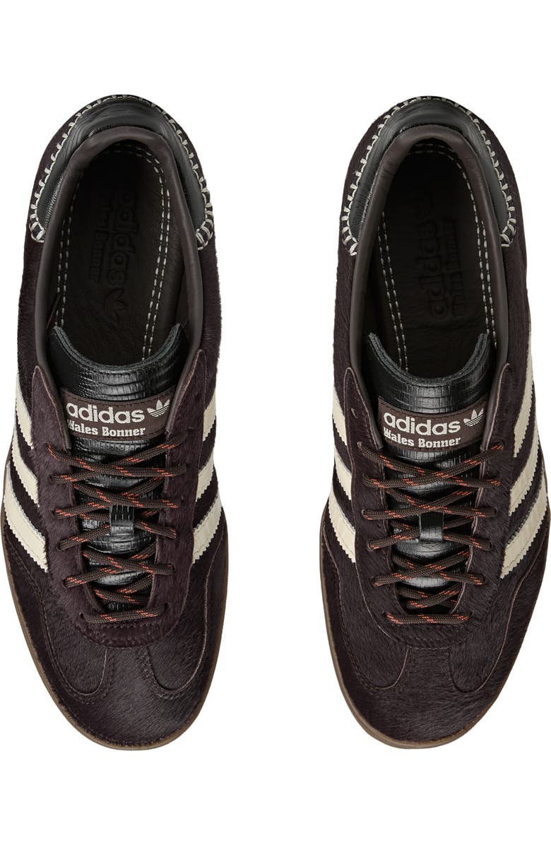 adidas x Wales Bonner Gazelle Genuine Calf Hair Sneaker, Alternate, color, Coffee/ White/ Black Calf Hair