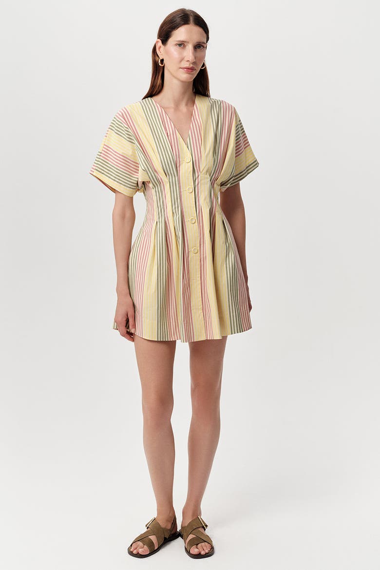 Vonne V Neck Pocketed Fitted Mini Dress, Main, color, Multi Color