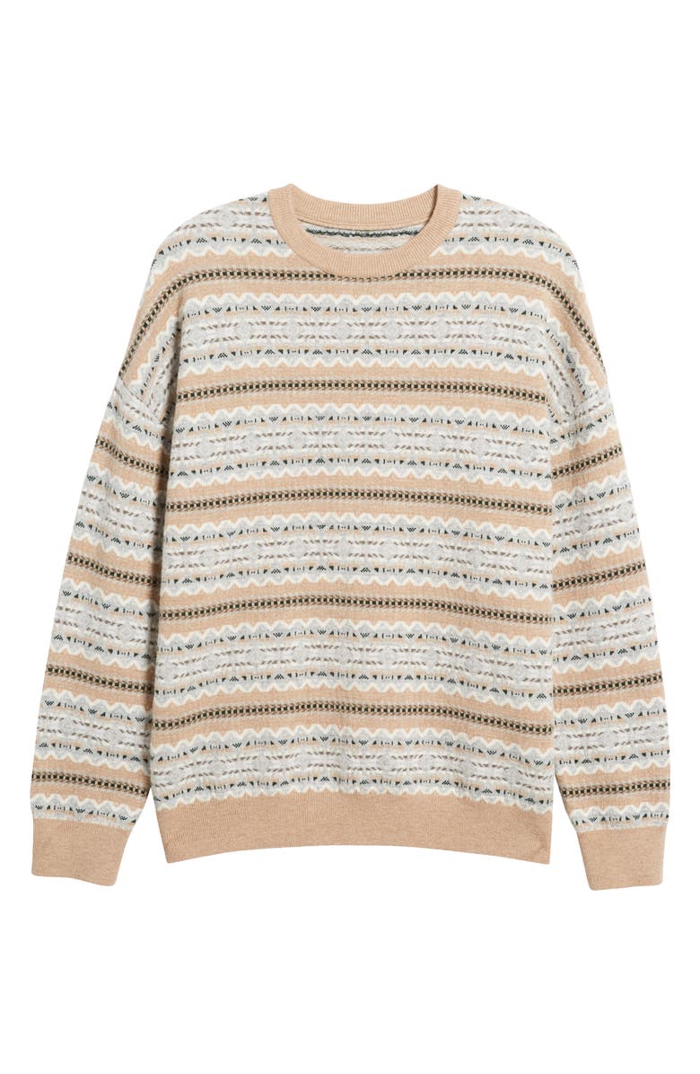 Reiss Plato Fair Isle Stripe Wool Sweater, Alternate, color, 
