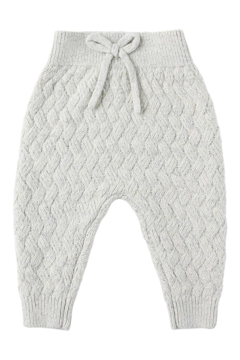 Kids' Basket Weave Sweater Knit Pants, Main, color, HEATHERED BLUE