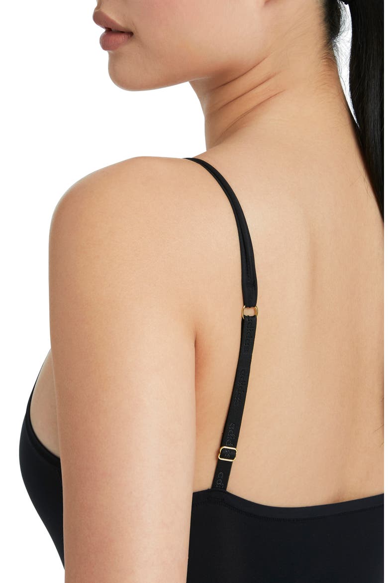 Scoop Neck Bodysuit, Alternate, color, BLACK