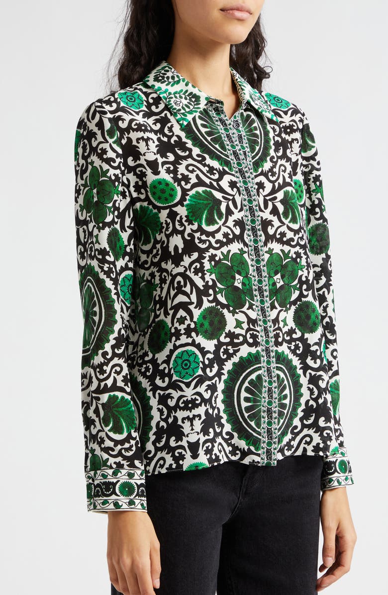 Alice + Olivia Willa Print Placket Shirt, Alternate, color, 