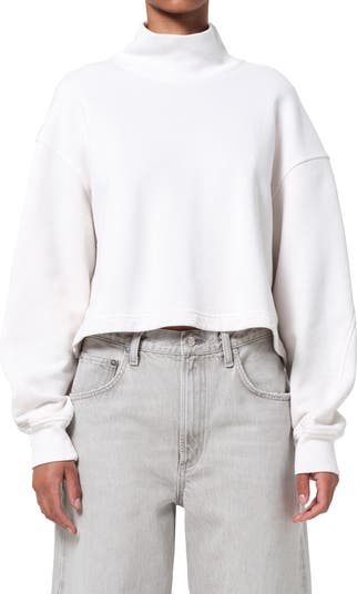 Isra Mock Neck Fleece Cotton Pullover