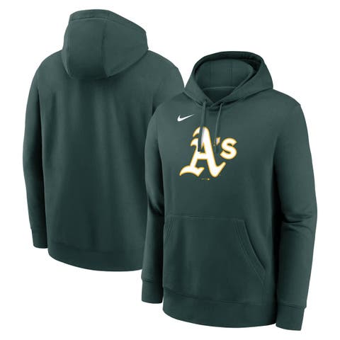 Men's Nike Green Athletics Logo Club Fleece Pullover Hoodie