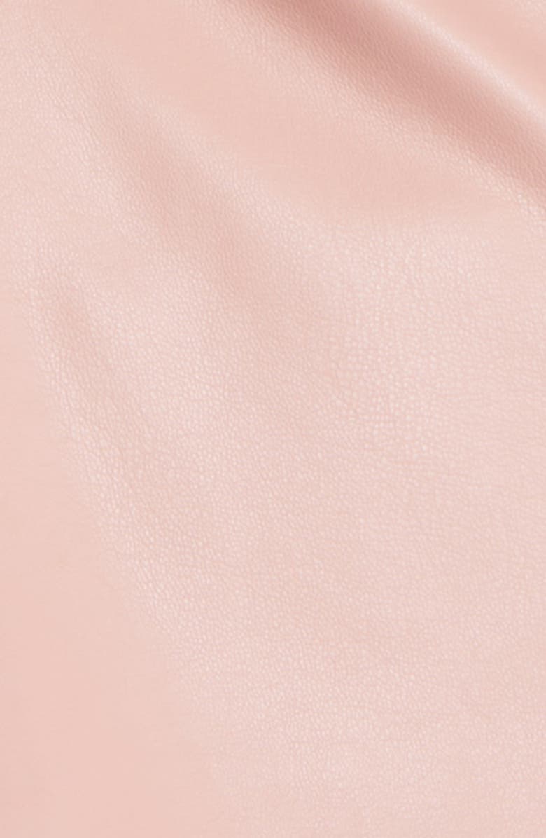 Sanctuary Corset Back Faux Leather Blazer, Alternate, color, Dusty Pink