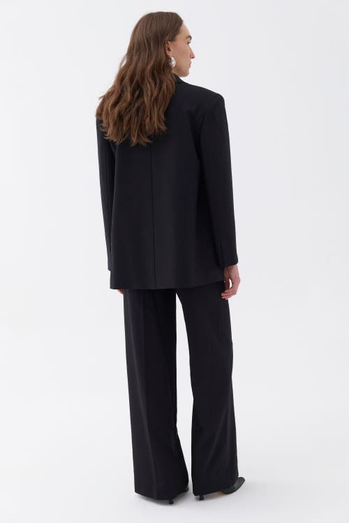 NOCTURNE NOCTURNE PADDED SHOULDER BLAZER JACKET 