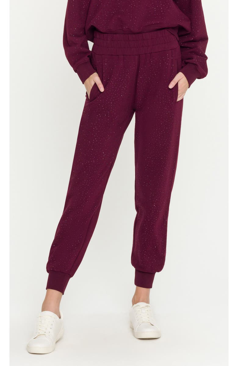 Generation Love Ruel Compact Crystal Sweatpants, Alternate, color, Red