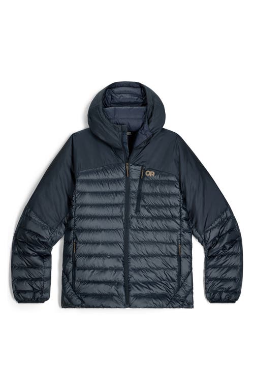 Outdoor Research Helium Water Resistant Hooded 800 Fill Down Jacket In Black
