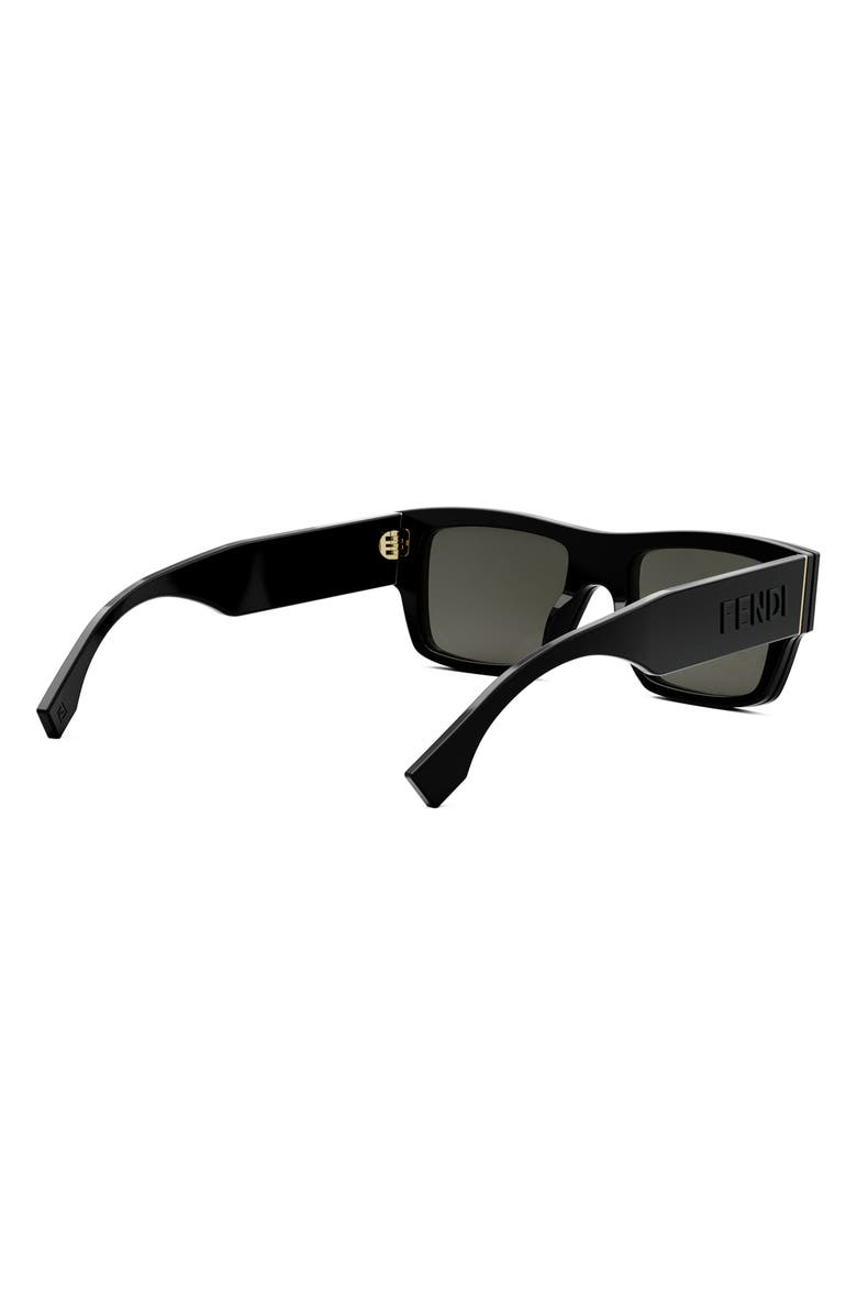Fendi 'Fendi Signature 53mm Rectangular Sunglasses, Alternate, color, 