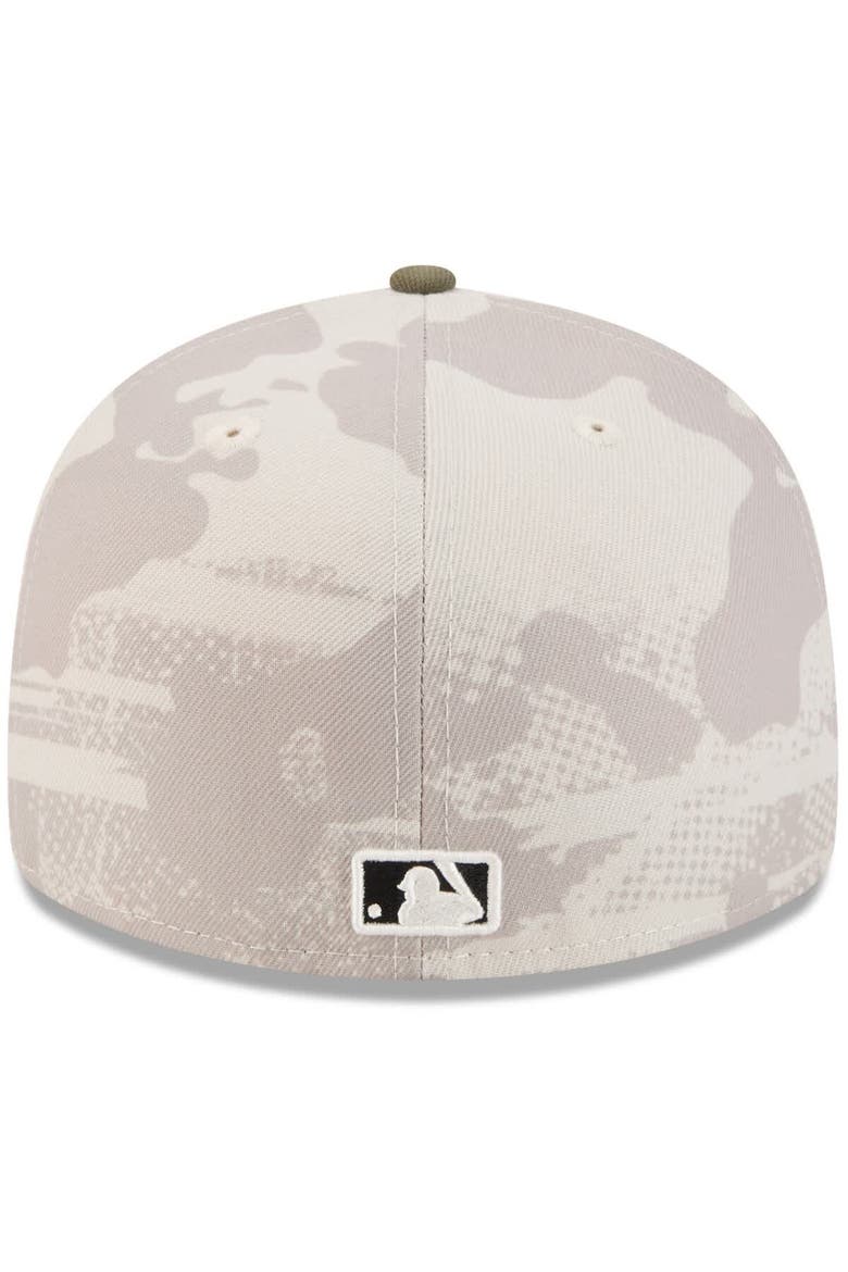 Men's New Era Light Beige/Olive Cleveland Guardians 2025 Armed Forces Day 59FIFTY Fitted Hat, Alternate, color, Light Beige