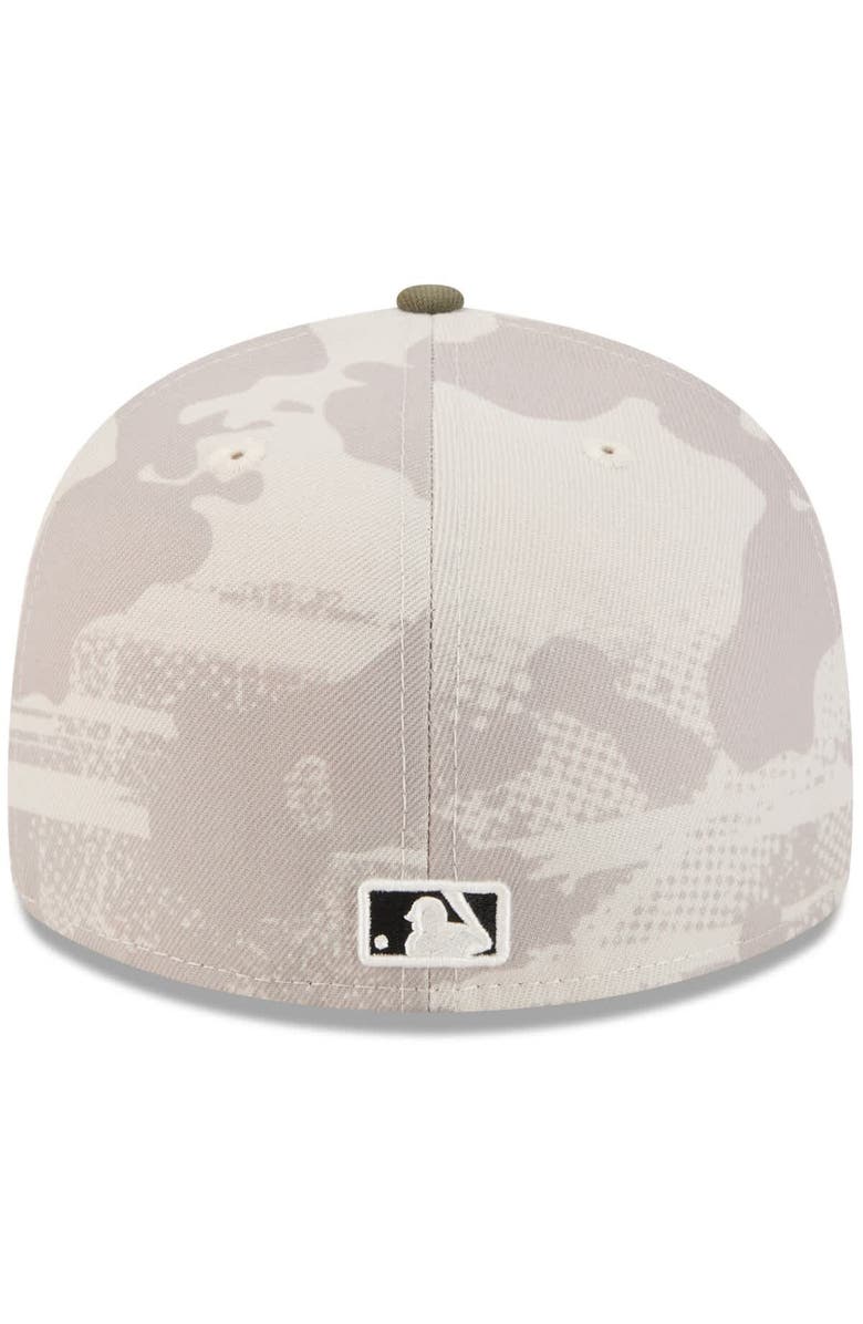 New Era Men's New Era Light Beige/Olive Cleveland Guardians 2025 Armed Forces Day 59FIFTY Fitted Hat, Alternate, color, Light Beige