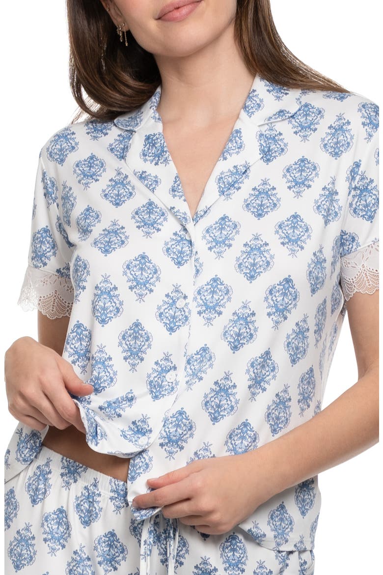 Sevilla Brushed Knit Short Pajamas, Alternate, color, IVORY