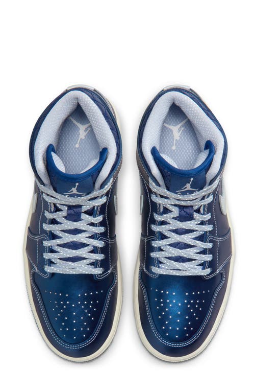 Jordan Air  1 Mid Se Basketball Sneaker In Blue