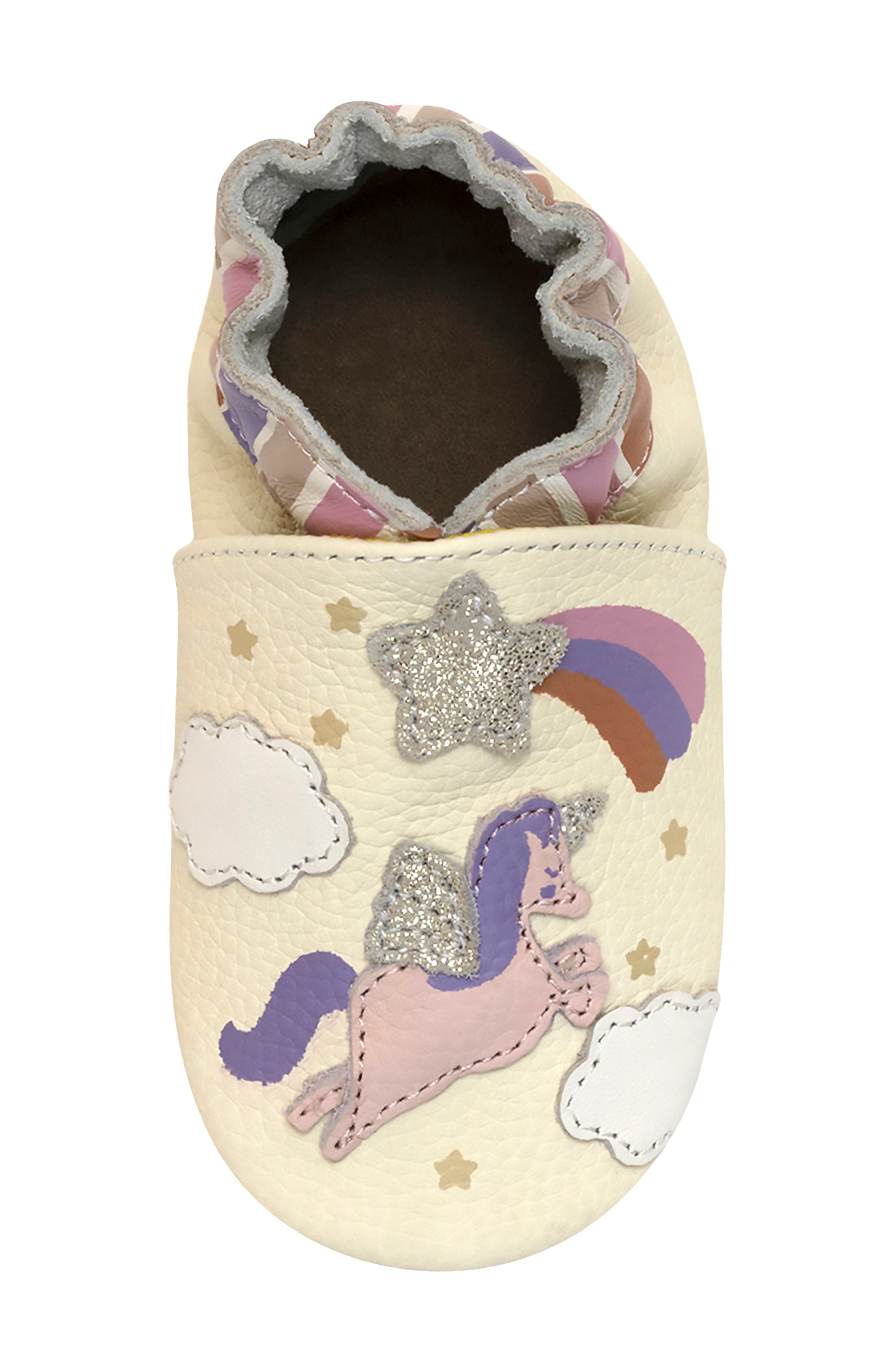 Born to Shine Leather Crib Shoes, Alternate, color, IVORY