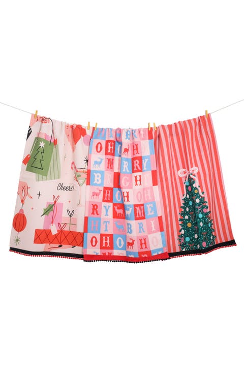 Merry & Bright Modern Holiday Kitchen Towels