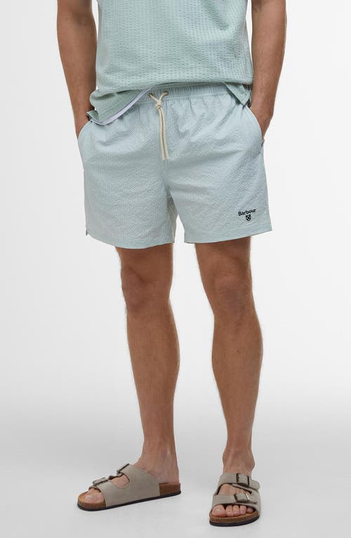 Shop Barbour Somerset Swim Trunks In Pale Apple Green