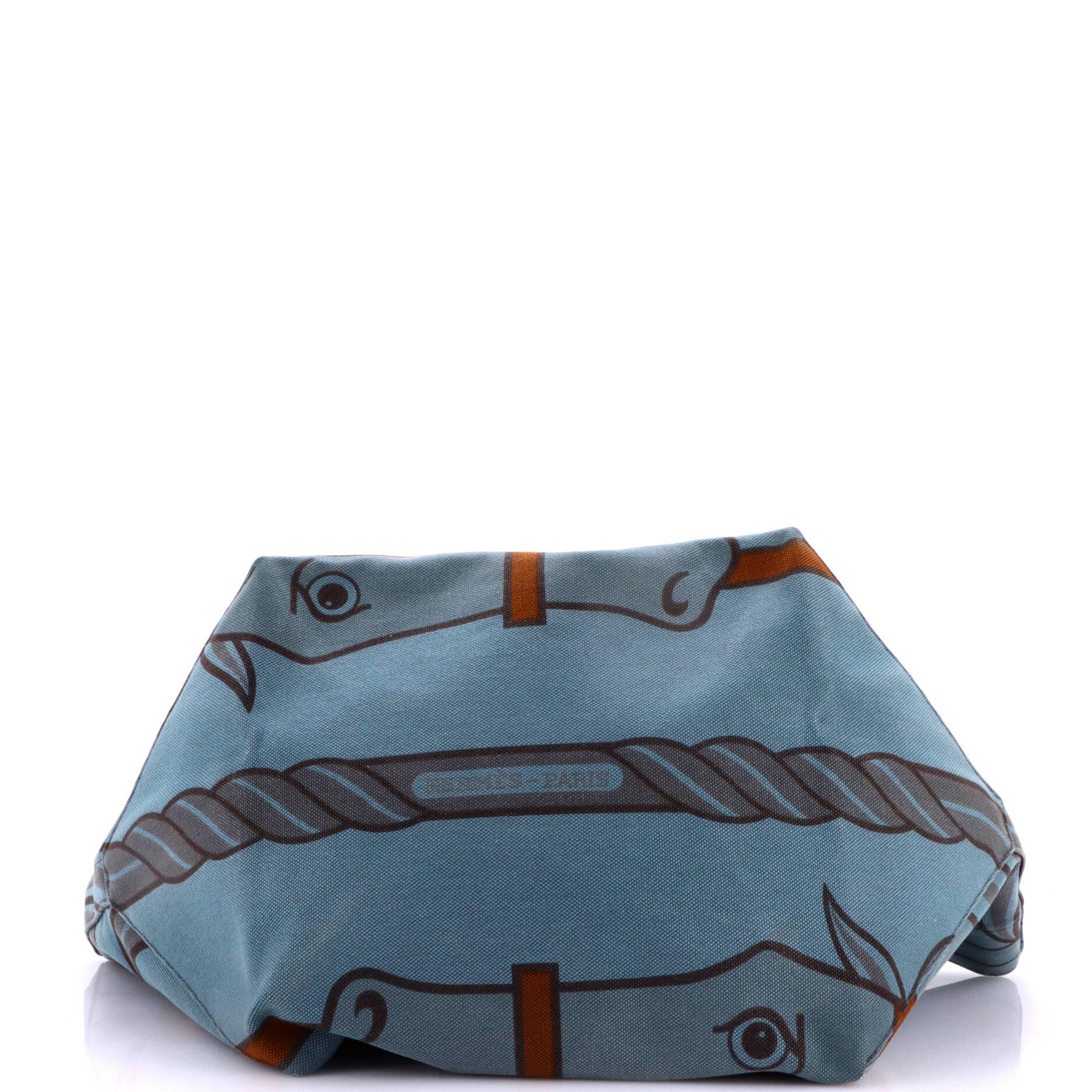 Sac Steeple Tote Printed Toile with Wood, Alternate, color, Blue