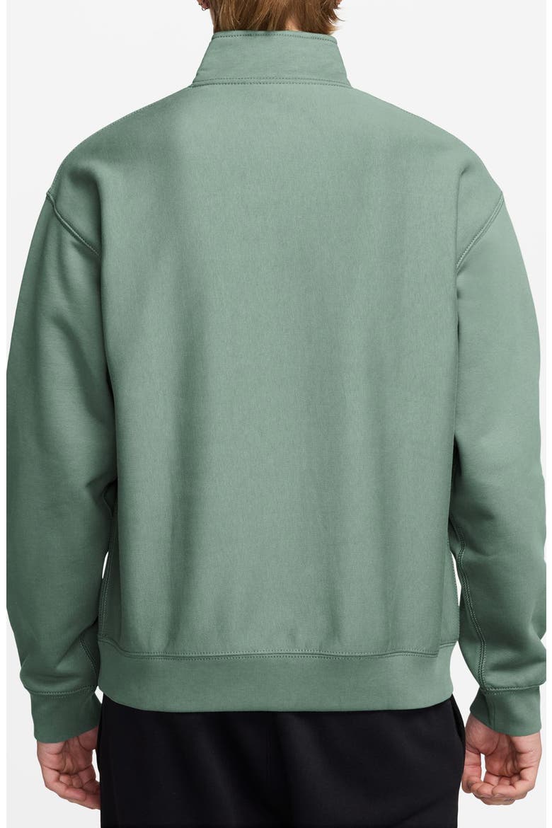 Solo Swoosh Fleece Quarter Zip Pullover, Alternate, color, STEAM/WHITE