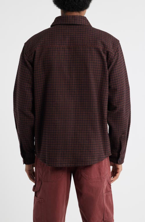 Dickies Hendersonville Classic Fit Check Brushed Cotton Button-up Shirt In Brown