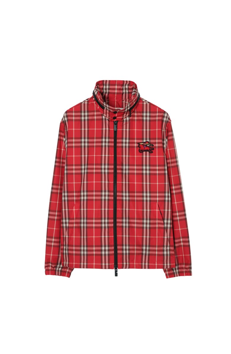 Burberry Knight Check Jacket, Alternate, color, Crayon Red