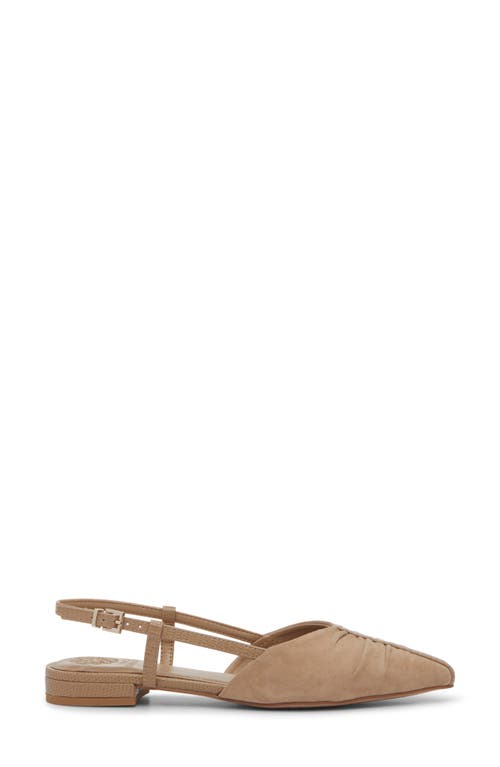Vince Camuto Agnes Pointed Toe Slingback Flat In Tortilla