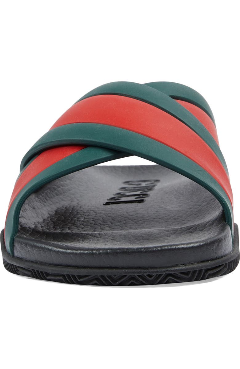 Gucci Agrado Web Stripe Slide Sandal, Alternate, color,