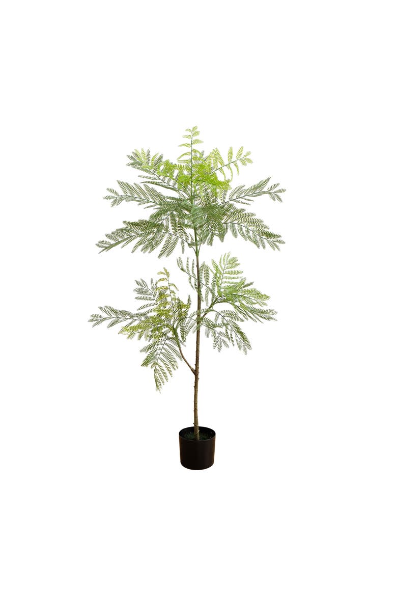 5-ft Artificial Minimalist Jacaranda Tree, Main, color, Green