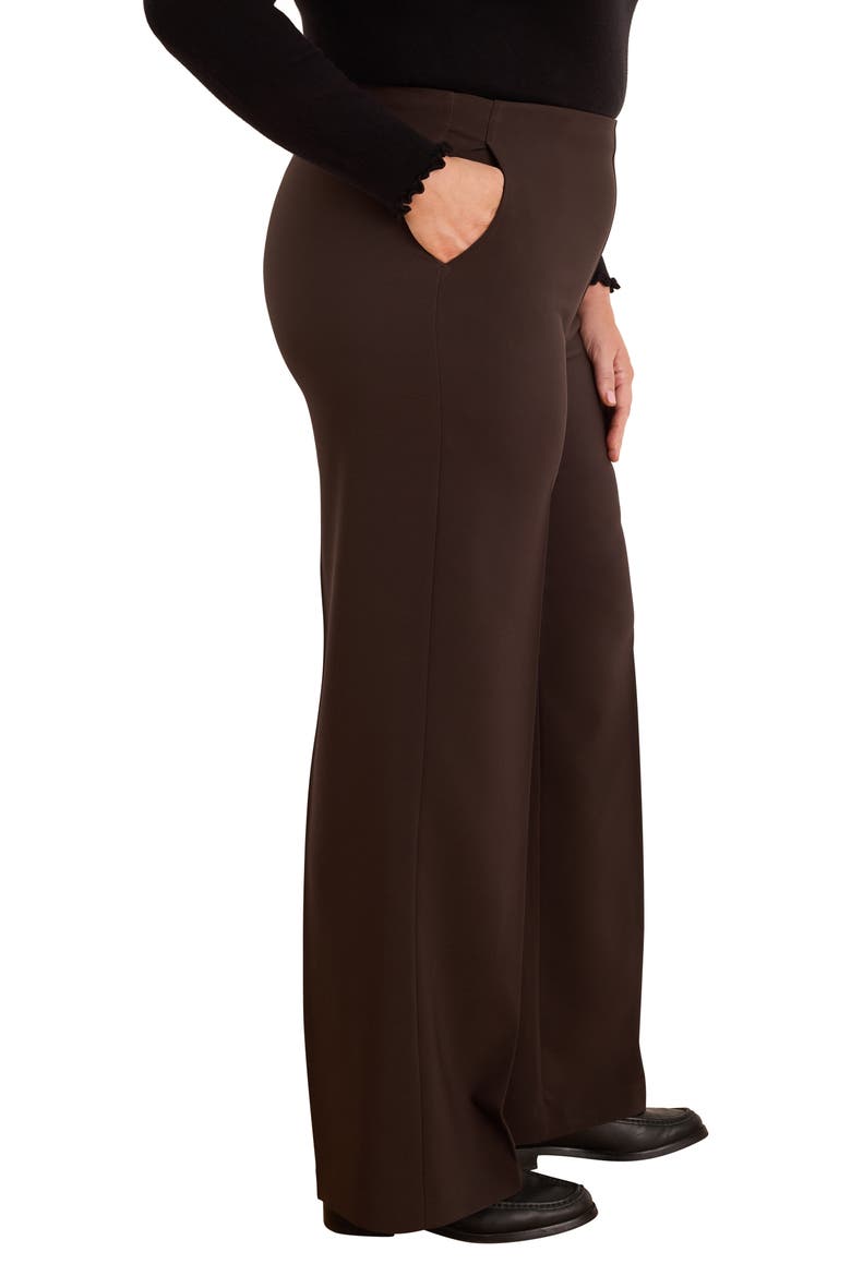 Lenox High Waist Wide Leg Pants, Alternate, color, JAVA