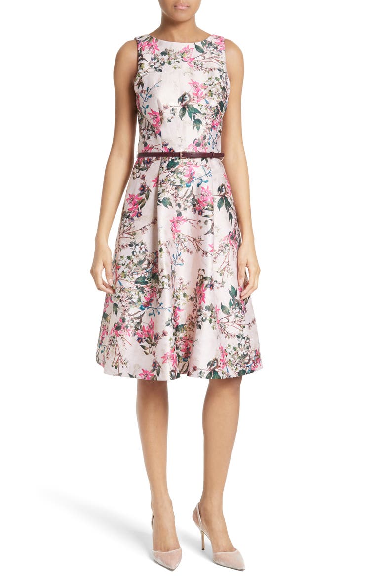 Clarbel Fit & Flare Dress, Main, color, MID PINK