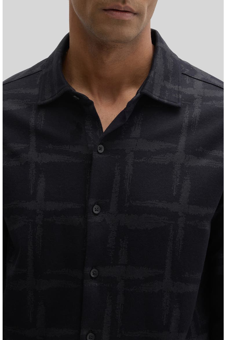 Dravon Cotton Blend Knit Shirt, Alternate, color, BLACK
