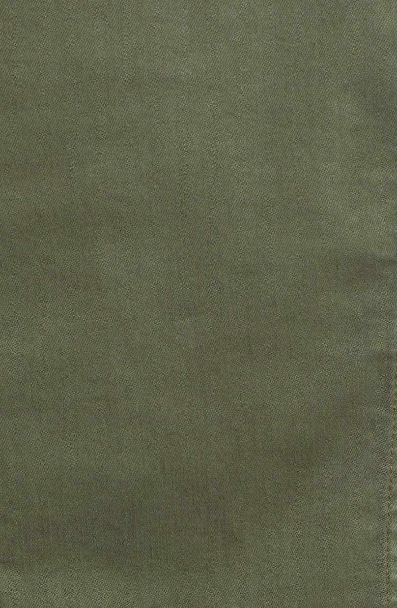 HIDDEN JEANS Frayed Hem Denim Jacket, Alternate, color, Olive