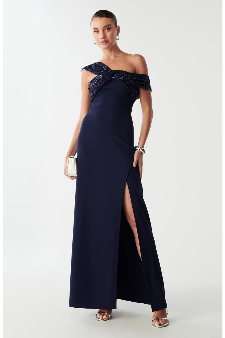 Trisha Maxi Dress, Main, color, Navy Blue