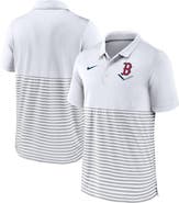 Nike Men's Nike White/Gray Boston Red Sox Home Plate Striped Polo