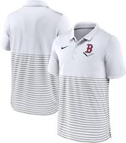 Nike Men's Nike White/Gray Boston Red Sox Home Plate Striped Polo