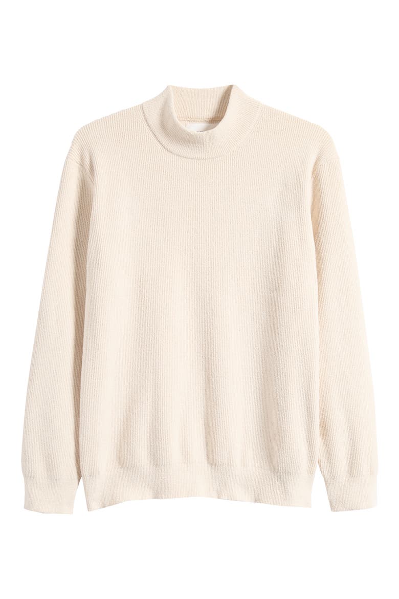 Davy 6429 Ribbed Mock Neck Sweater, Alternate, color, IVORY