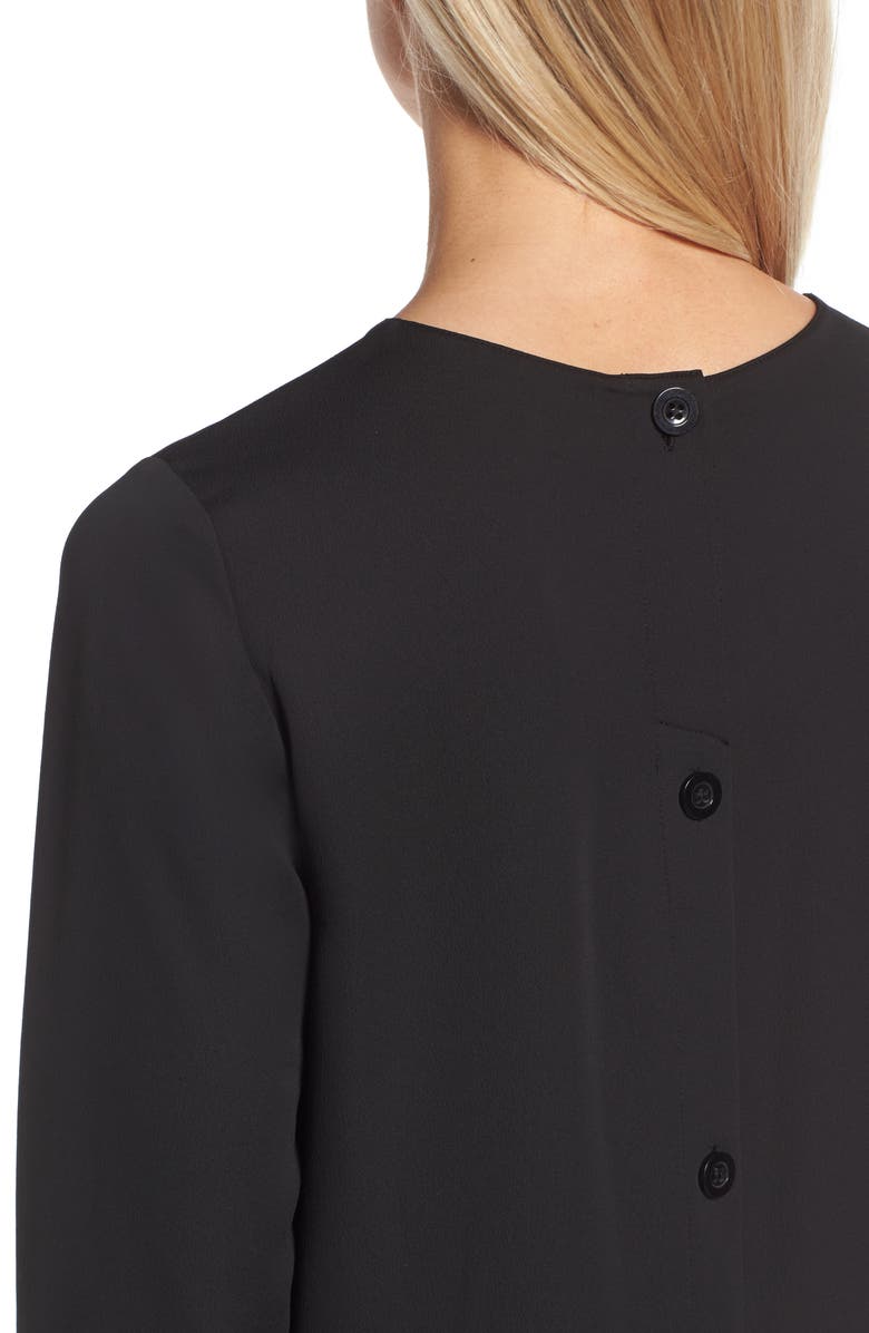 Halogen<sup>®</sup> BUTTON BACK RUFFLE HEM DRESS, Alternate, color,