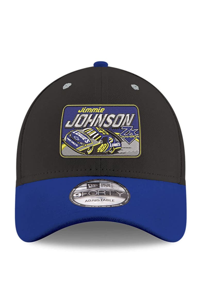 New Era Men's New Era  Black/Royal Jimmie Johnson NASCAR Hall of Fame Class of 2024 9FORTY Adjustable Hat, Alternate, color, 