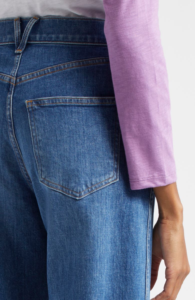 Veronica Beard Taylor High Waist Crop Wide Leg Jeans, Alternate, color, Serendipity