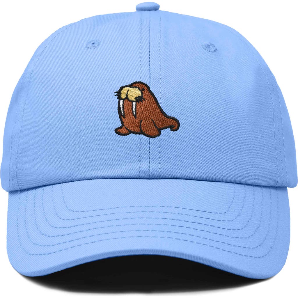 Dalix Walrus Embroidered Outdoor Cap In Light Blue