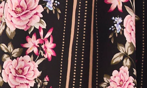 Ted Baker Mina Floral Print Midi Dress In Black