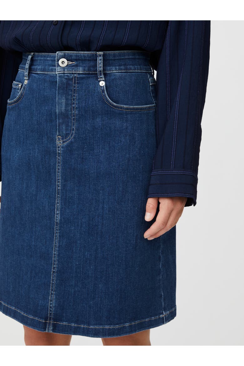 Denim Skirt, Alternate, color, Blue Denim