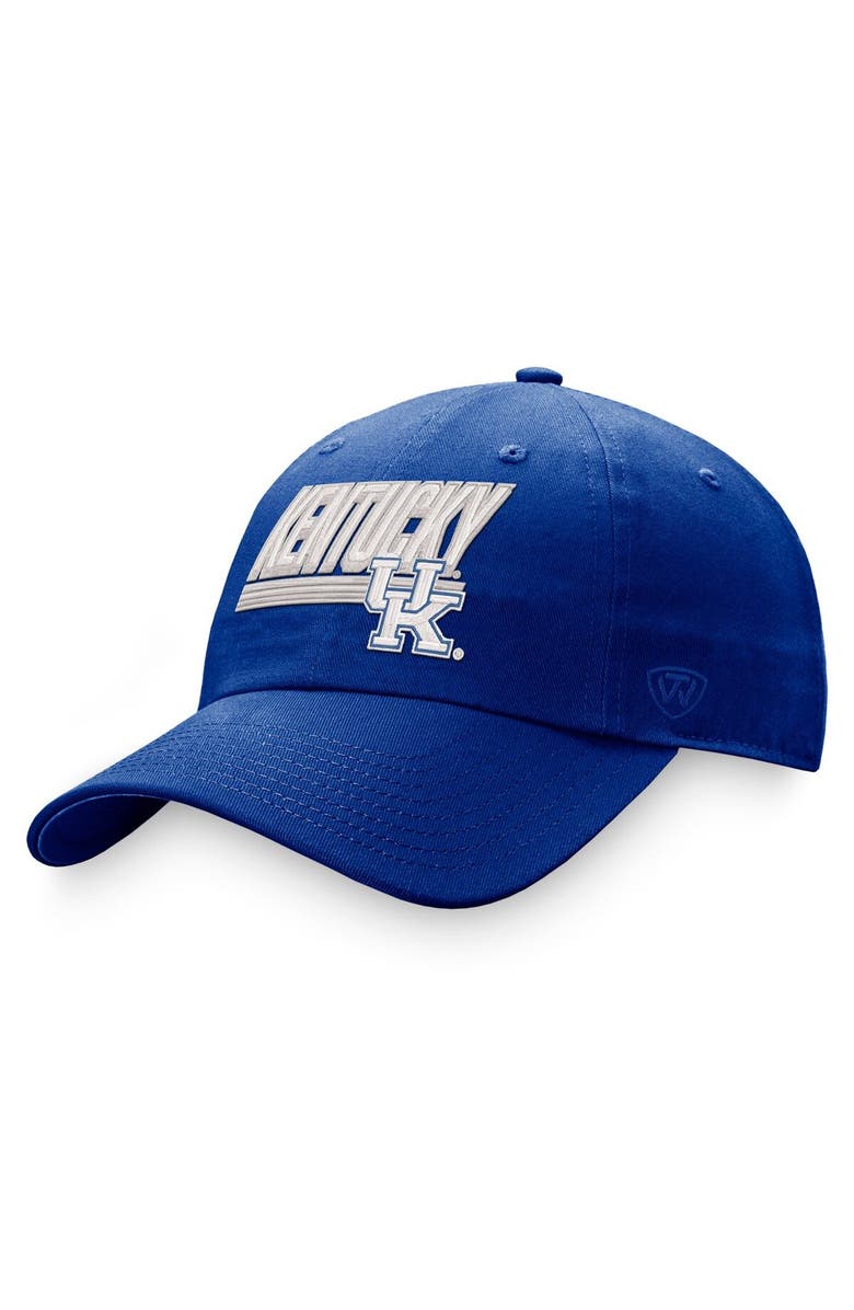 TOP OF THE WORLD Men's Top of the World Royal Kentucky Wildcats Slice Adjustable Hat, Main, color, 