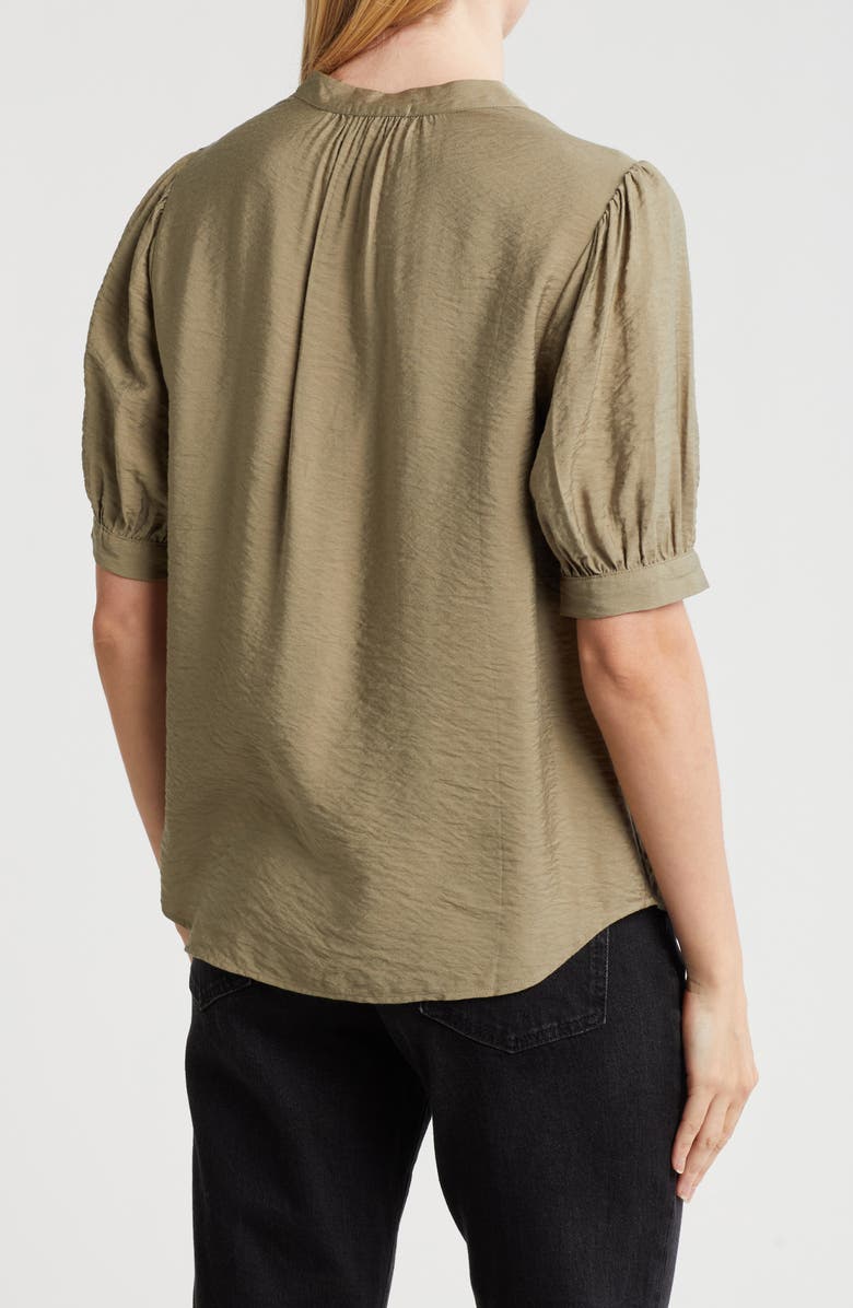 Pleione Textured Tunic Shirt, Alternate, color, Sage Green