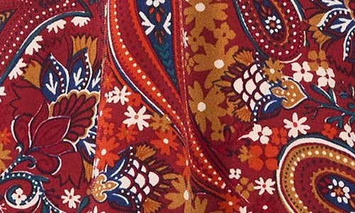 Chaus Paisley Print Side Tie Top In Brown Paisley 201