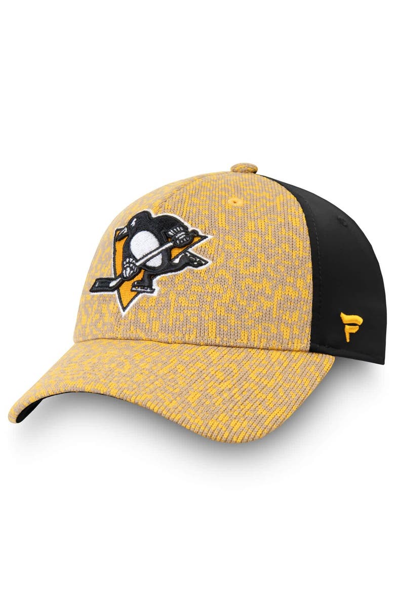 FANATICS Men's Fanatics  Gold/Black Pittsburgh Penguins Fan Weave Flex Fit Hat, Main, color, 