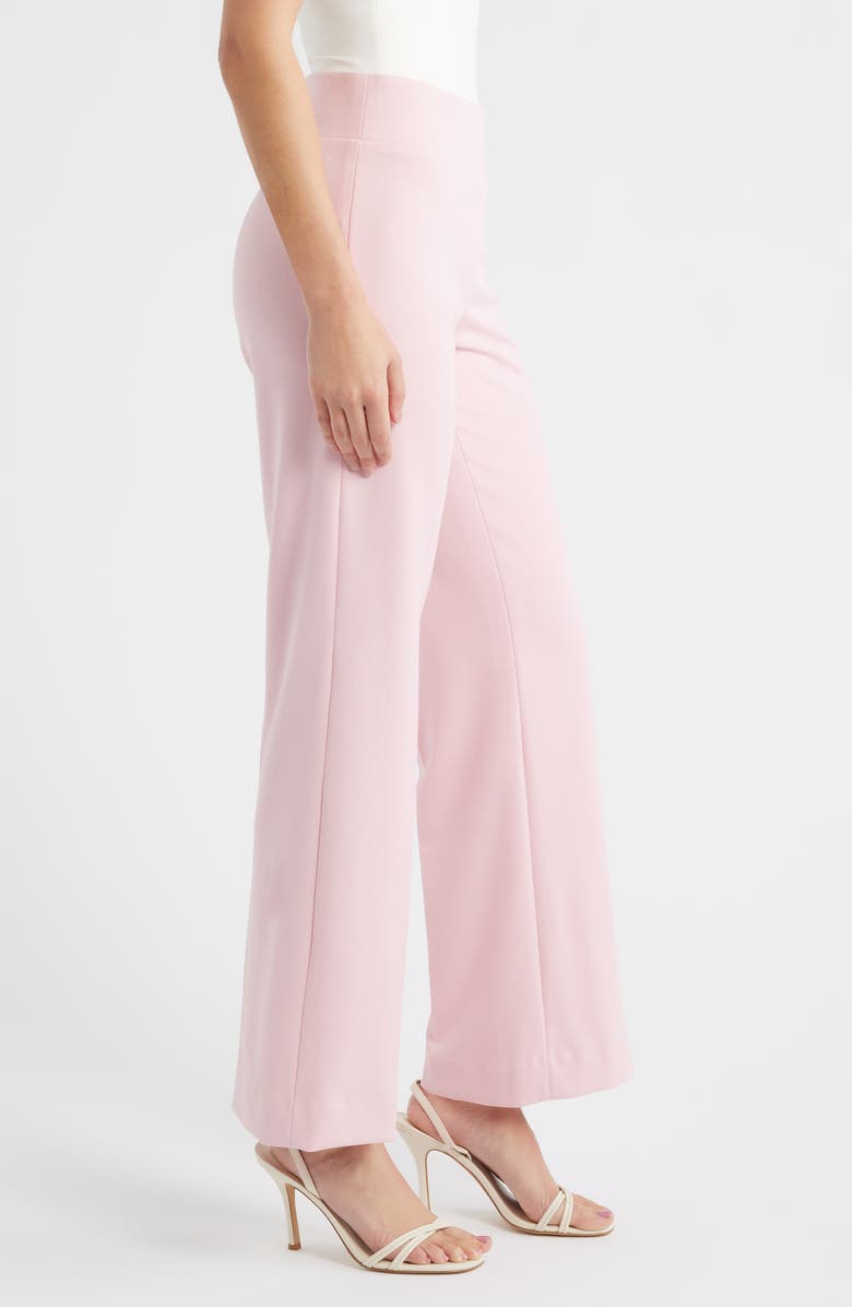 Anne Klein High Waist Pull-On Wide Leg Pants, Alternate, color, Rose Water