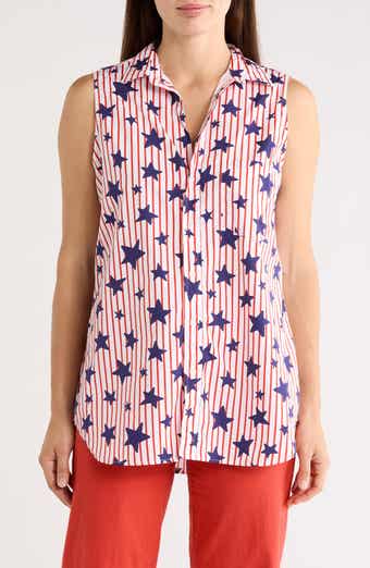 Frank & Eileen Cotton Sleeveless Button-Up Shirt